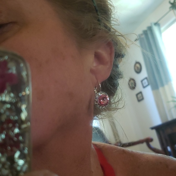 Pink tourmaline earrings - Picture 5 of 7